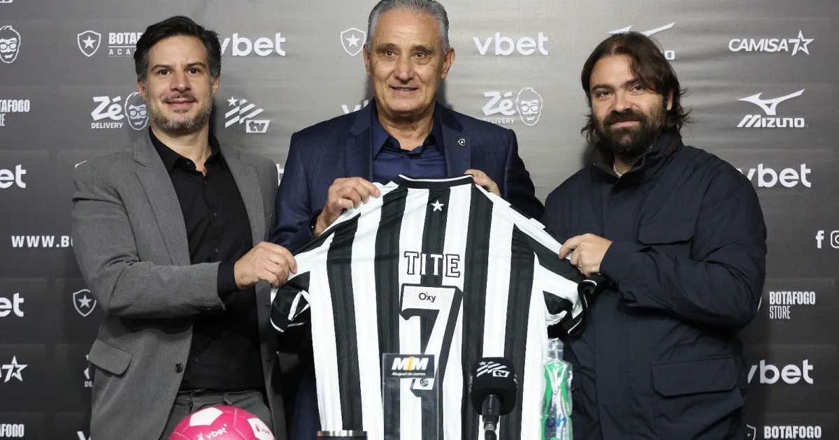 Tite é apresentado no Botafogo e projeta trabalho de longo prazo