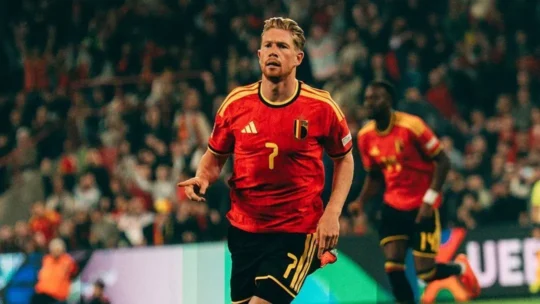 De Bruyne marca duas vezes, e Bélgica vence Turquia por 3 a 0