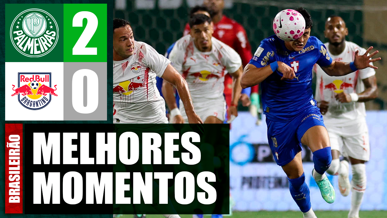Palmeiras vence o Bragantino e assume provisoriamente a liderança do Brasileirão